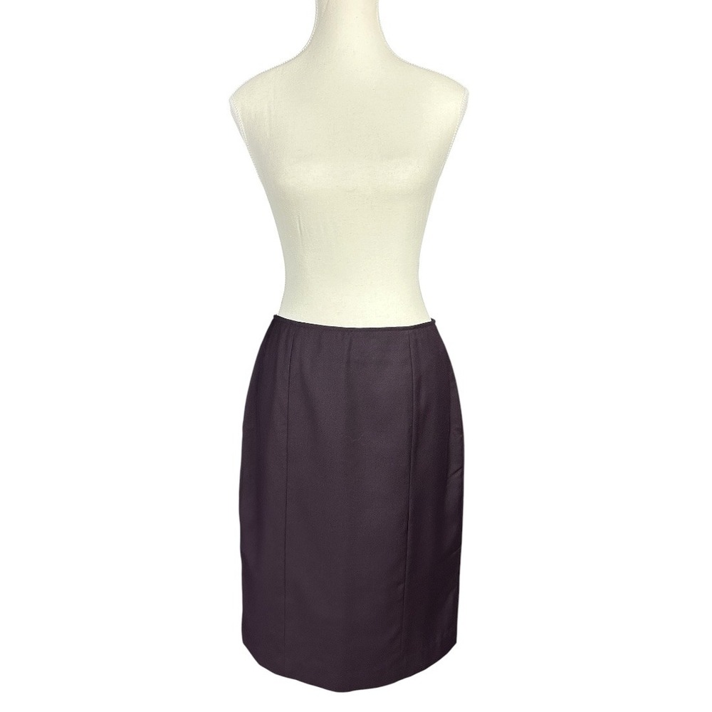 Amelia Women Eggplant Purple Pencil Skirt Size 4 Knee Length Tailored Career NWT